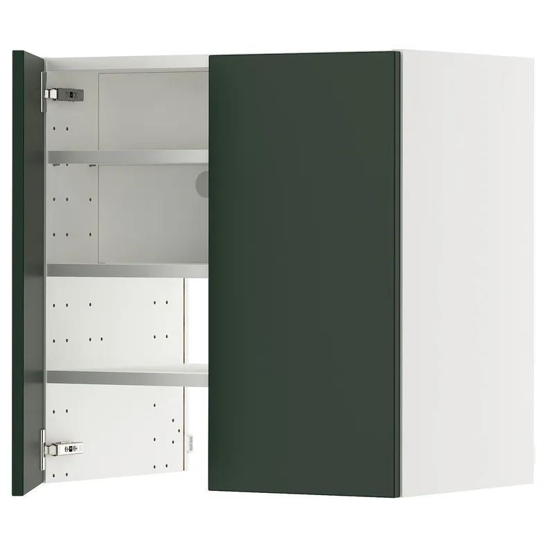 IKEA METOD МЕТОД, навесной шкаф д/вытяжки/полка/дверь, белый/Гавсторп темно-зеленый, 60x60 см 095.566.79 фото №1