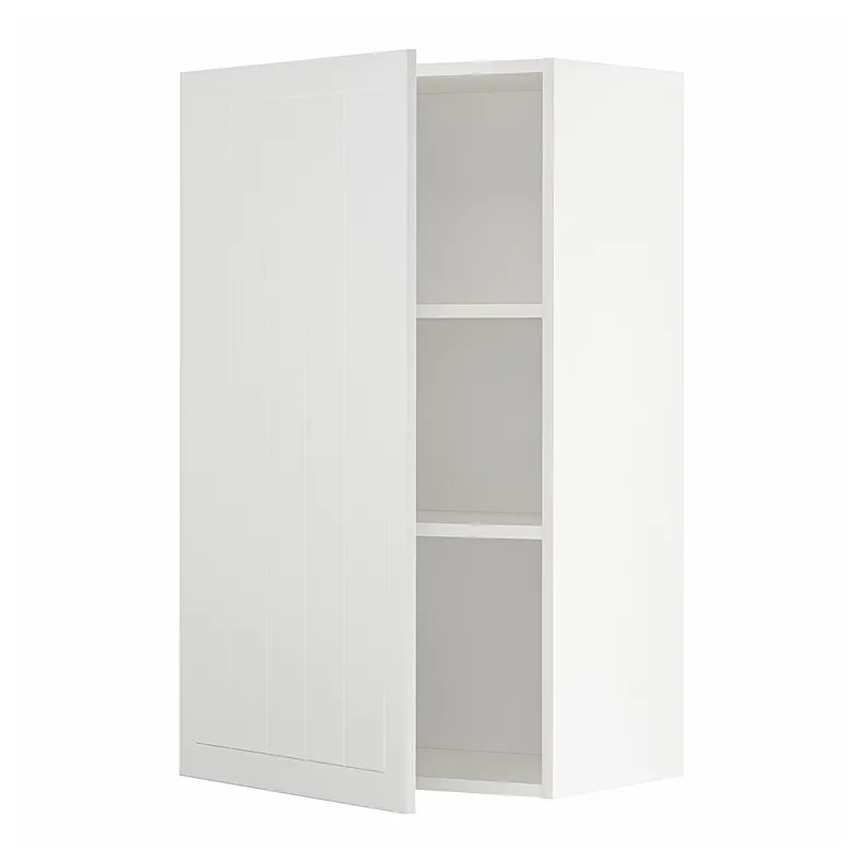 IKEA METOD МЕТОД, навесной шкаф с полками, белый / Стенсунд белый, 60x100 см 694.600.80 фото №1