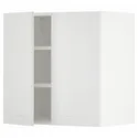 IKEA METOD МЕТОД, навесной шкаф с полками / 2дверцы, белый / Стенсунд белый, 60x60 см 194.695.87 фото thumb №1