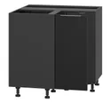 BRW Угловой кухонный шкаф Sole L6 90 см черный матовый, черный/черный матовый FM_DNW_90/82_P/L-CA/CAM фото thumb №3