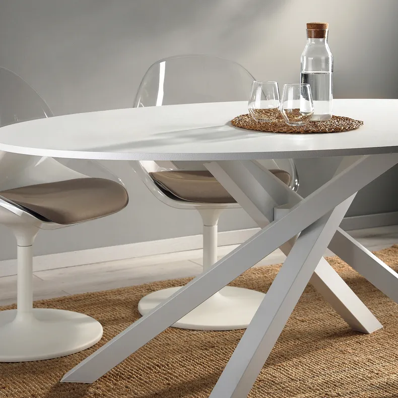 IKEA MARIEDAMM МАРІЕДАММ, стіл, білий / імітація каменю білий, 180x100 см 405.563.18 фото №5