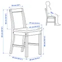 IKEA PINNTORP ПІННТОРП, стілець, світло-коричнева пляма / натуральний каторп 205.294.82 фото thumb №8