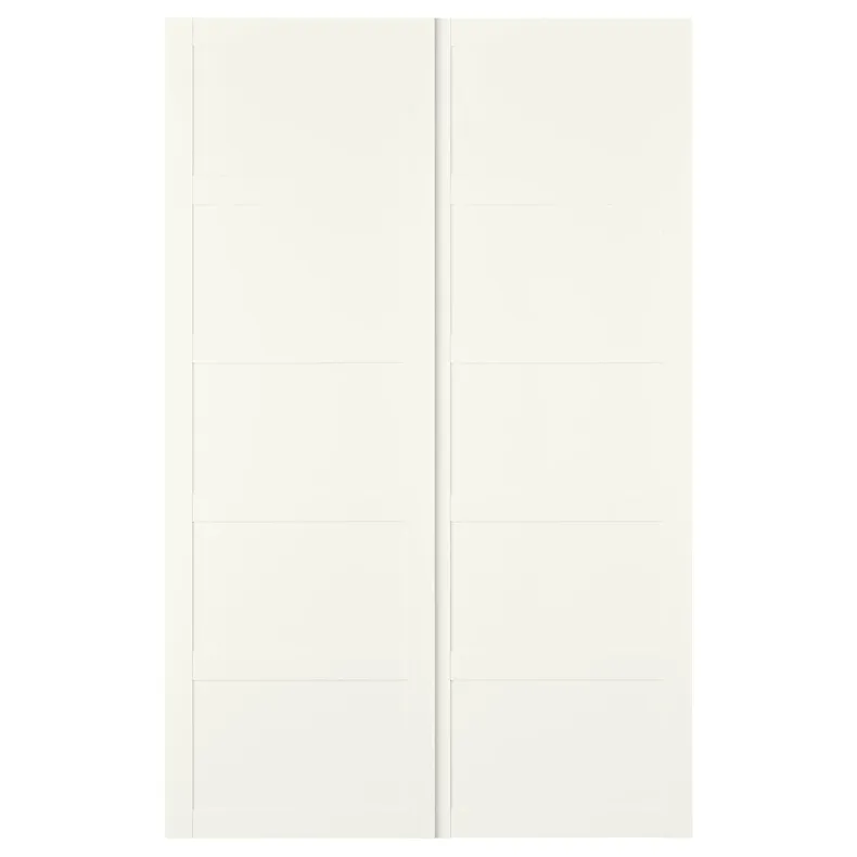 IKEA BERGSBO БЕРГСБУ, розсувні дверцята, 2 шт., білий, 150x236 см 005.253.00 фото №1