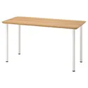 IKEA ANFALLARE АНФАЛЛАРЕ / ADILS АДИЛЬС, письменный стол, бамбук / белый, 140x65 см 094.176.93 фото thumb №1