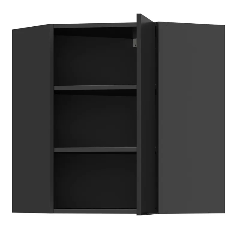 BRW Угловой правый кухонный шкаф Sole L6 60 см черный матовый, черный/черный матовый FM_GNWU_60/72_P-CA/CAM фото №3