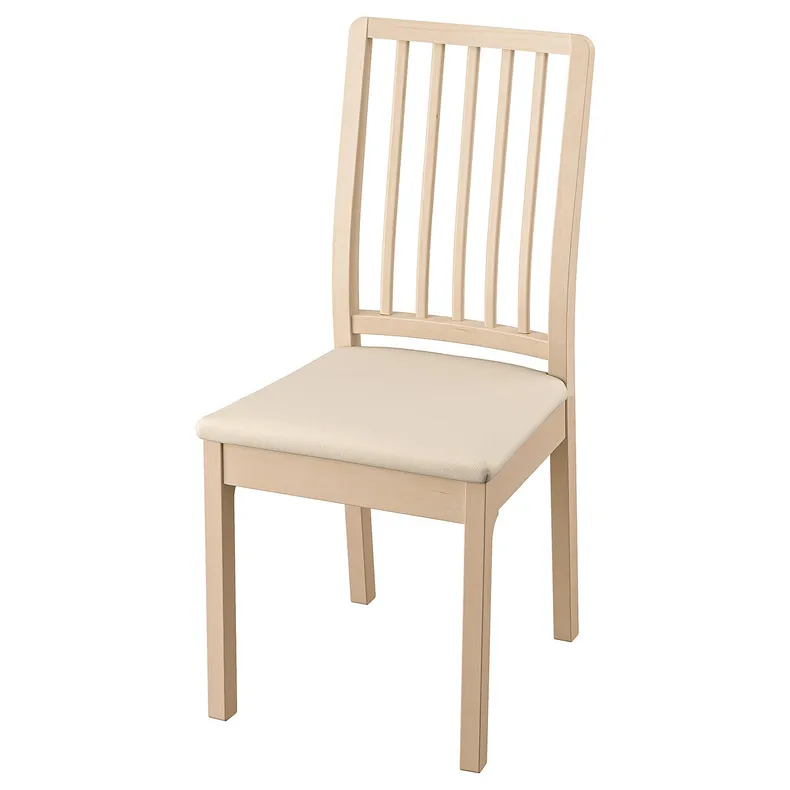 IKEA EKEDALEN ЕКЕДАЛЕН, стілець, береза / хакебо бежевий 694.293.82 фото №1
