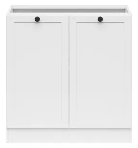 BRW Базовый шкаф для кухни Junona Line 80 см двухдверный белый, белый D2D/80/82_BBL-BI/BI фото