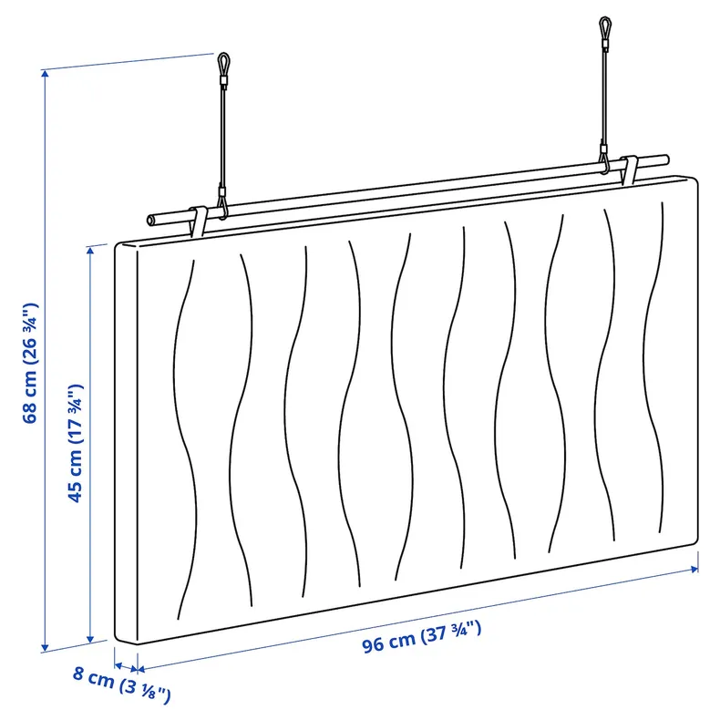 IKEA MITTZON, шумозахисний бар'єр, Gunnared бежевий, 95x53x8 см 205.875.75 фото №2