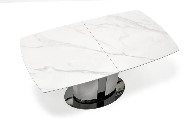 Раскладной стол HALMAR DANCAN 160-220x90 см, белый мрамор / ясен / светлый ясен / черный фото №22