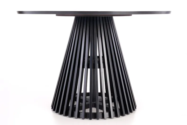 Кухонний стіл HALMAR MIYAKI 120x120 см чорний, дуб натуральний фото №7