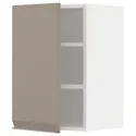 IKEA METOD МЕТОД, навесной шкаф с полками, белый / матовый темно-бежевый, 40x60 см 994.918.29 фото thumb №1