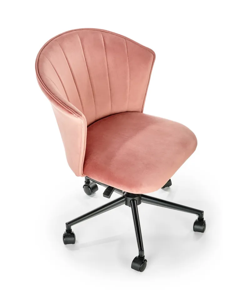 Крісло офісне обертове HALMAR PASCO, рожевий оксамит фото №8