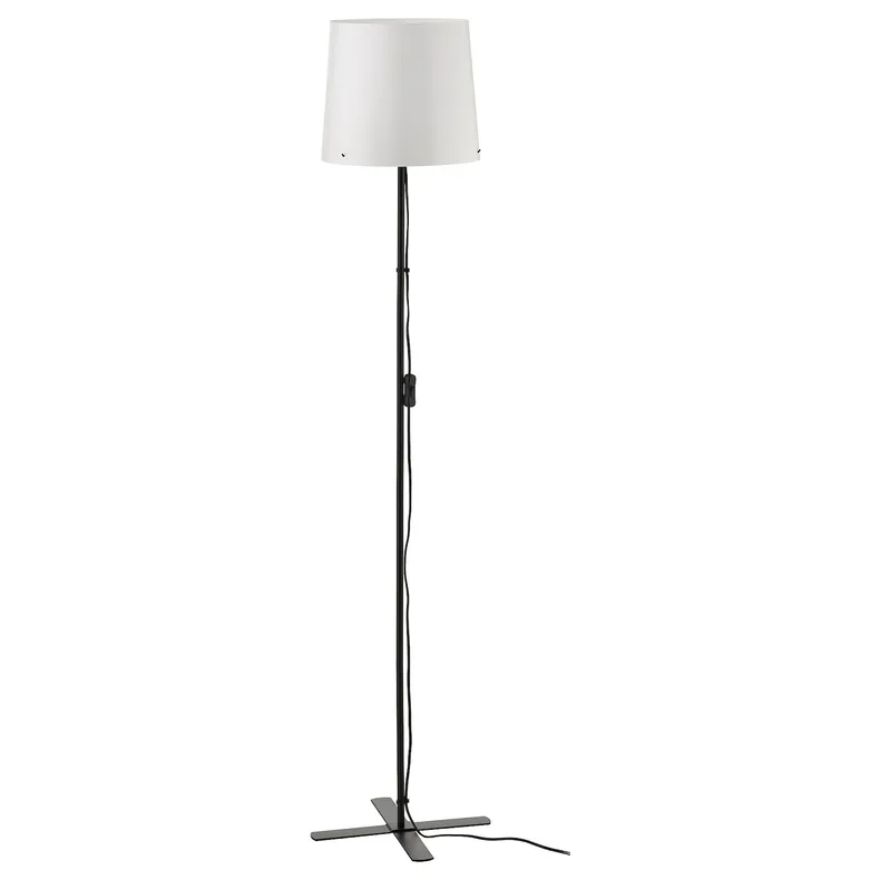 IKEA BARLAST БАРЛАСТ, торшер, чорний/білий, 150 см 104.303.68 фото №1