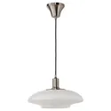 IKEA TÄLLBYN ТЭЛЛЬБЮН, подвесной светильник, никель / опаловое белое стекло, 40 см 404.402.38 фото thumb №1