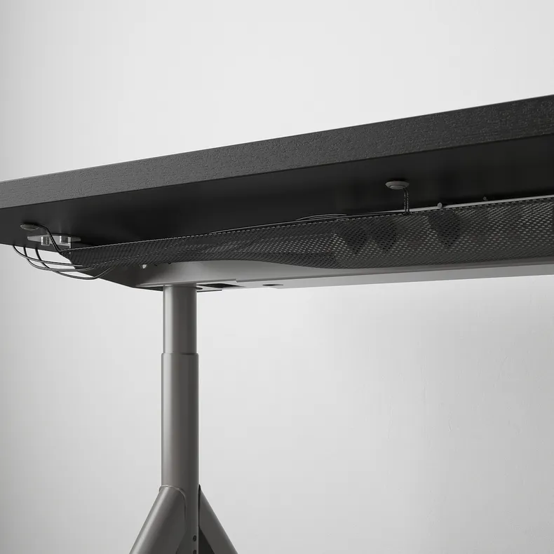 IKEA IDÅSEN ІДОСЕН, письмовий стіл, чорний / темно-сірий, 160x80 см 592.810.36 фото №5