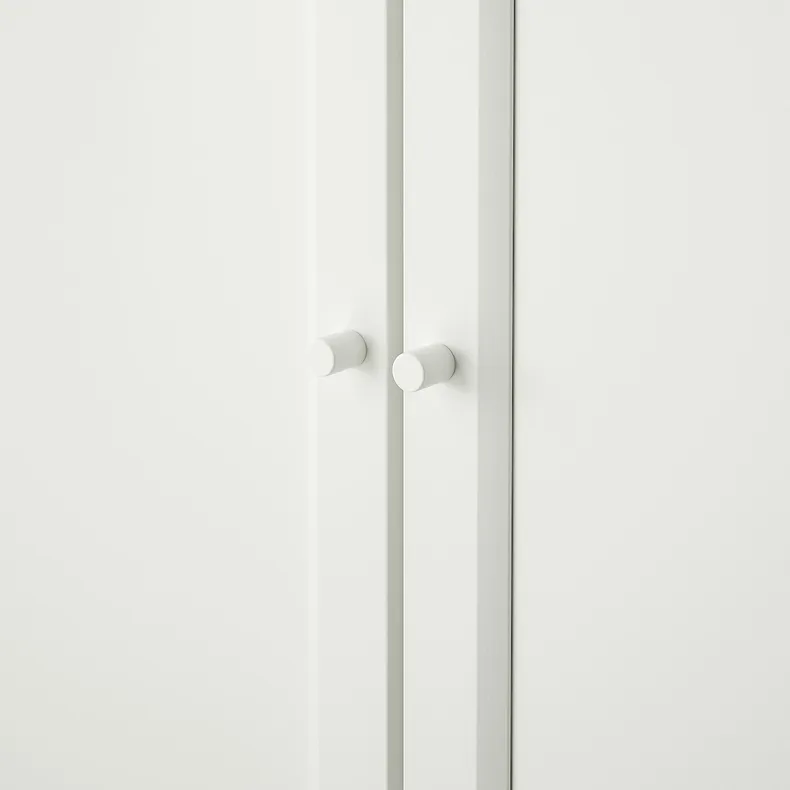 IKEA BILLY БИЛЛИ / OXBERG ОКСБЕРГ, стеллаж / панельные / стеклянные двери, белый, 160x30x202 см 792.807.24 фото №6