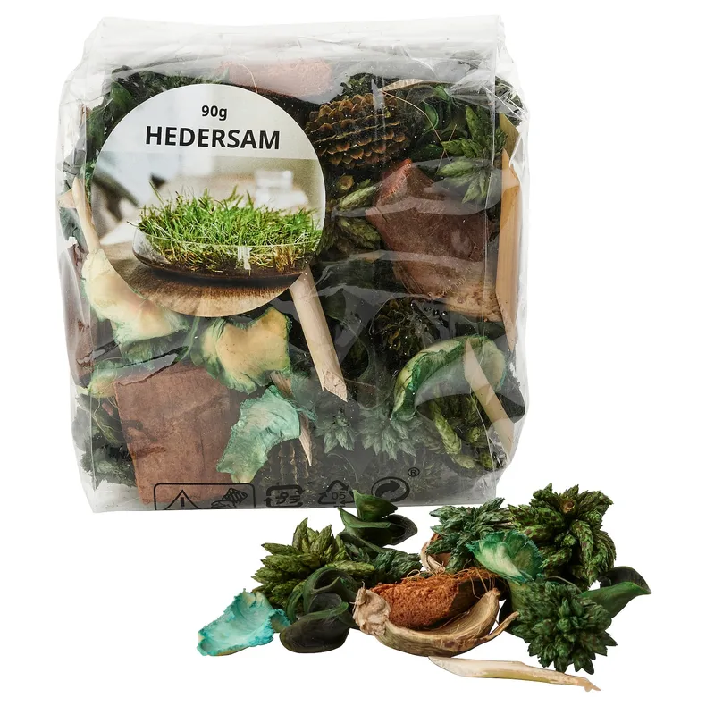 IKEA HEDERSAM ХЕДЕРСАМ, ароматическая цветочная отдушка, Свежая трава / светло-зеленый, 90 g 805.027.43 фото №1