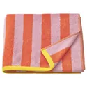 IKEA SLÅNHÖSTMAL СЛОНХЁСТМАЛ, банное полотенце, оранжевый/розовый в полоску, 70x140 см 305.772.17 фото thumb №1