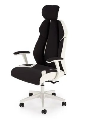 Крісло офісне, комп'ютерне HALMAR CHRONO, чорний/білий фото