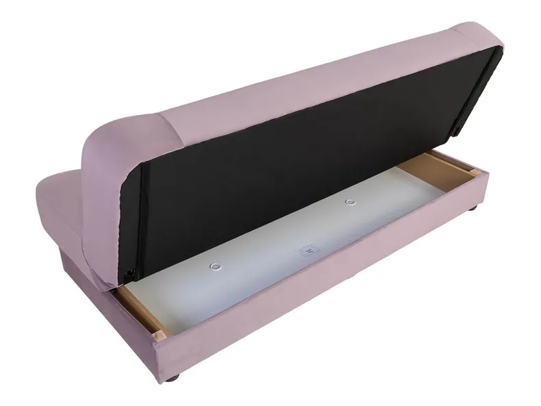 BRW Трехместный диван-кровать Lami с бархатным ящиком для хранения розовый, Ривьера 62 Розовый WE-LAMI-3K-G2_BACBFA фото №4