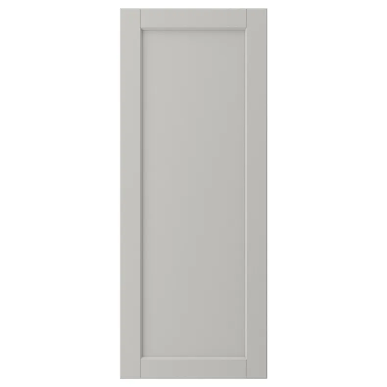 IKEA LERHYTTAN ЛЕРХЮТТАН, дверь, светло-серый, 40x100 см 404.614.81 фото №1