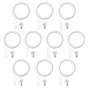 IKEA SYRLIG СИРЛИГ, гардин кольцо с зажимом и крючком, белый, 38 мм 502.172.38 фото thumb №1