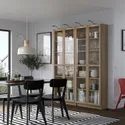 IKEA BILLY БИЛЛИ / OXBERG ОКСБЕРГ, стеллаж комбинация / стекл дверцы, имит. дуб, 160x202 см 994.835.32 фото thumb №3