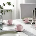 IKEA FÄRGKLAR ФЕРГКЛАР, чашка з блюдцем, матовий/світло-рожевий, 7 сл 004.781.86 фото thumb №3