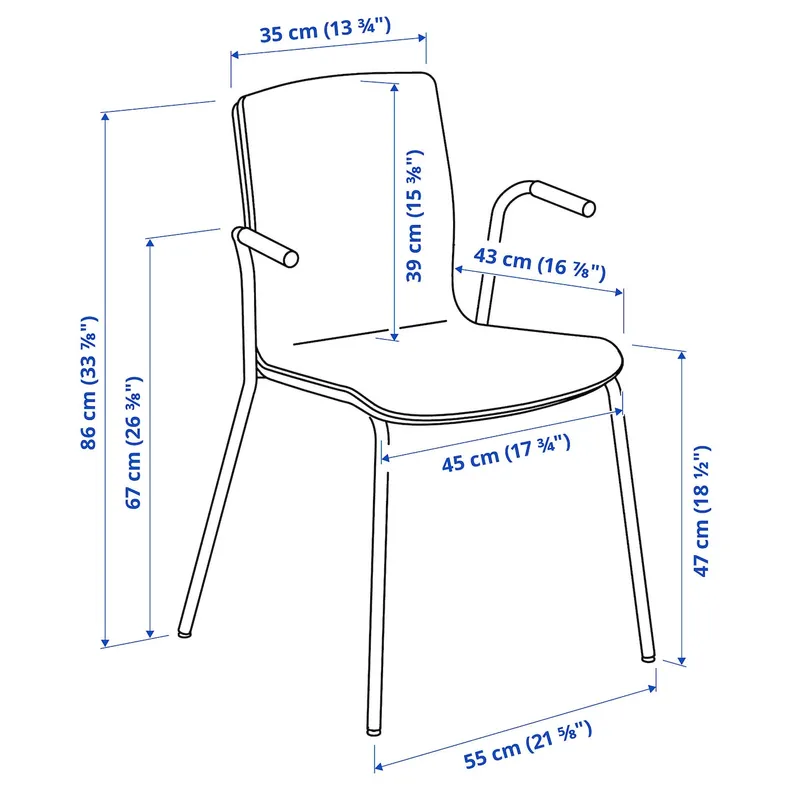 IKEA LÄKTARE ЛЕКТАРЕ, крісло для конференцій, береза okl/біла 095.031.91 фото №2