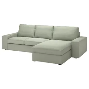 IKEA KIVIK КІВІК, 3-місний диван із кушеткою, Гарматний світло-зелений 194.848.18 фото