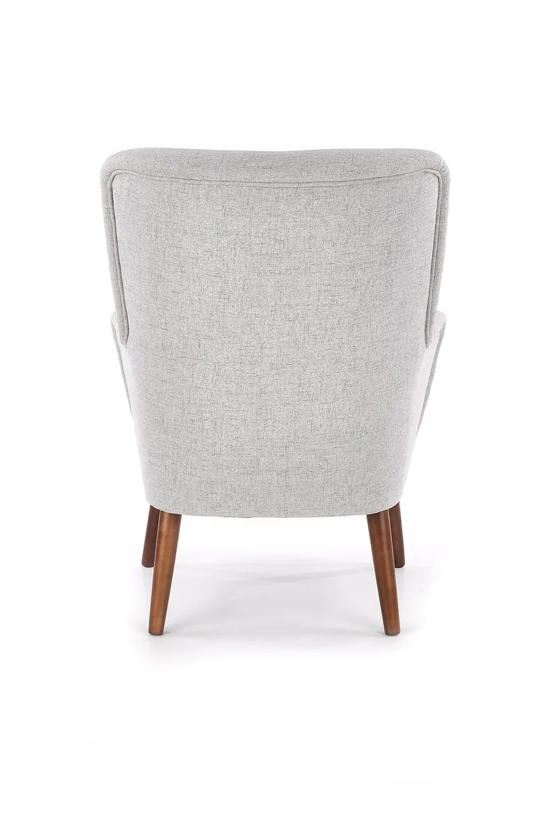 Мягкое кресло HALMAR BISHOP, ткань: серый, ореховый фото №8