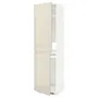 IKEA METOD МЕТОД, висока шафа для холодильнка / морозил, білий / Voxtorp високий глянець світло-бежевий, 60x60x220 см 191.435.70 фото