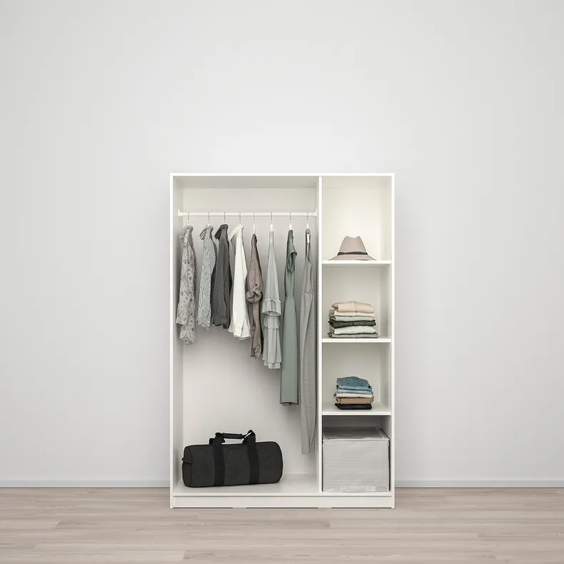 IKEA KLEPPSTAD КЛЕППСТАД, гардероб із 3 дверцятами, білий, 117x176 см 004.417.58 фото №5