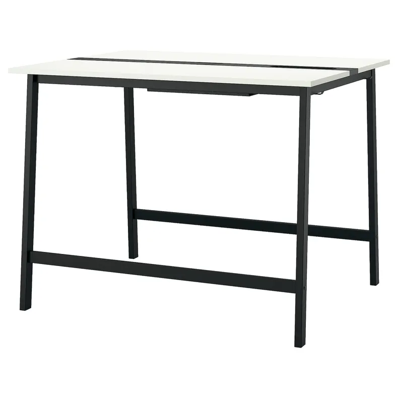 IKEA MITTZON МИТТЗОН, конференц-стол, белый / черный, 140x108x105 см 095.334.33 фото №1