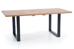 Кухонний стіл HALMAR VENOM 160-210x90 см чорний, дуб вотан фото