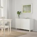 IKEA BESTÅ БЕСТО, комбинация для хранения с дверцами, белый / Ханвикен / Стуббарп белый, 120x42x74 см 792.821.86 фото thumb №6