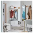 IKEA PLATSA ПЛАТСА, гардероб 3-дверный, белый / фонен белый, 140x42x161 см 193.239.29 фото thumb №6