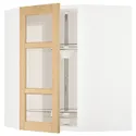 IKEA METOD МЕТОД, кутова настін шафа / об сек / скл двер, білий / ФОРСБАККА дуб, 68x80 см 895.093.30 фото thumb №1
