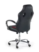Крісло комп'ютерне офісне обертове HALMAR SCROLL чорний / червоний / сірий, екошкіра фото thumb №2