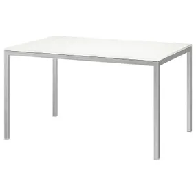 IKEA TORSBY ТОРСБІ, стіл, хромований / глянцевий білий, 135x85 см 399.318.45 фото