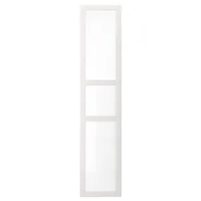 IKEA TYSSEDAL ТІССЕДАЛЬ, дверцята з петлями, білий/скло, 50x229 см 291.719.49 фото