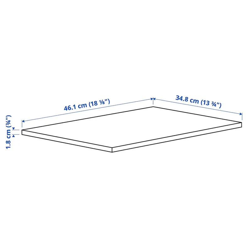 IKEA KOMPLEMENT КОМПЛЕМЕНТ, полиця, темно-сірий, 50x35 см 205.094.55 фото №2