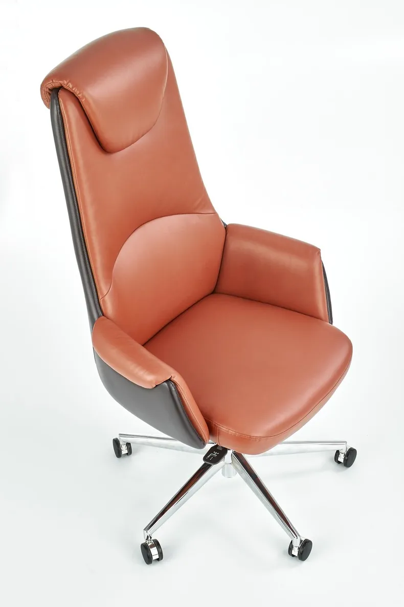 Крісло комп'ютерне, офісне обертове HALMAR CALVANO : темно-коричневий / світло-коричневий фото №2