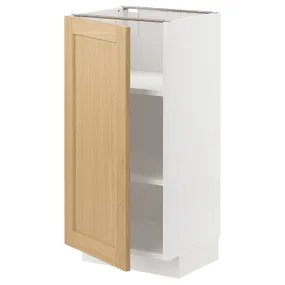 IKEA METOD МЕТОД, підлогова шафа з полицями, білий / ФОРСБАККА дуб, 40x37 см 795.090.95 фото