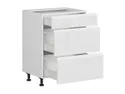 BRW Кухонный цокольный шкаф Sole 60 см с выдвижными ящиками белый глянец, альпийский белый/глянцевый белый FH_D3S_60/82_2SMB/SMB-BAL/BIP фото thumb №3