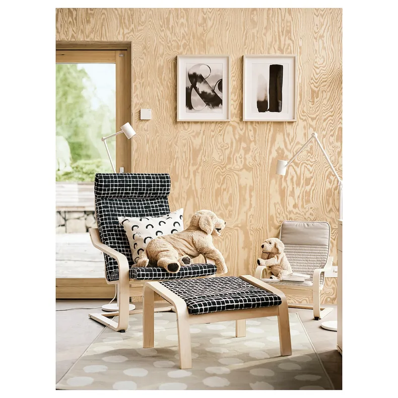 IKEA BOGENSE БОГЕНСЕ, ковер, короткий ворс, бежевые / белые точечки, 133x195 см 205.270.58 фото №6