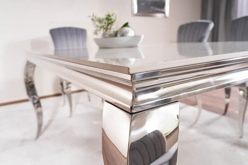 Журнальний стіл SIGNAL PRINCE C CERAMIC стільниця - білий мармур, CALACATTA ніжки - метал хром, 40x120 см фото №15