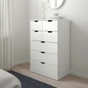 IKEA NORDLI НОРДЛІ, комод із 7 шухлядами, білий, 80x122 см 992.395.02 фото thumb №2