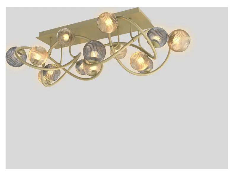 BRW Metz LED 12-позиционный металлический потолочный светильник, золото 091103 фото №2