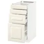 IKEA METOD МЕТОД / MAXIMERA МАКСІМЕРА, підлогов шафа / 4 фронт панелі / 4 шухл, білий / БУДБІН кремово-білий, 40x60 см 190.498.79 фото